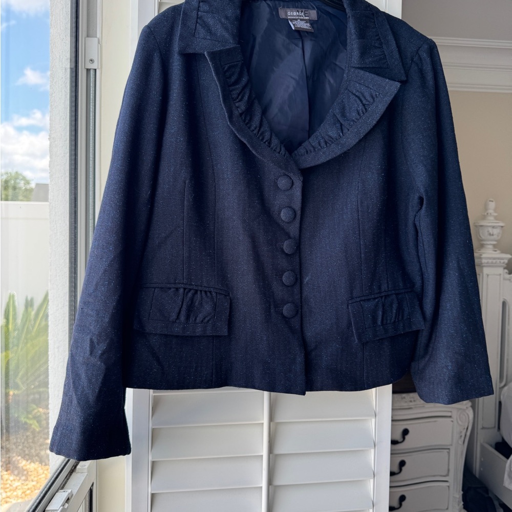 George Blue Blazer Professional Suit Jacket
